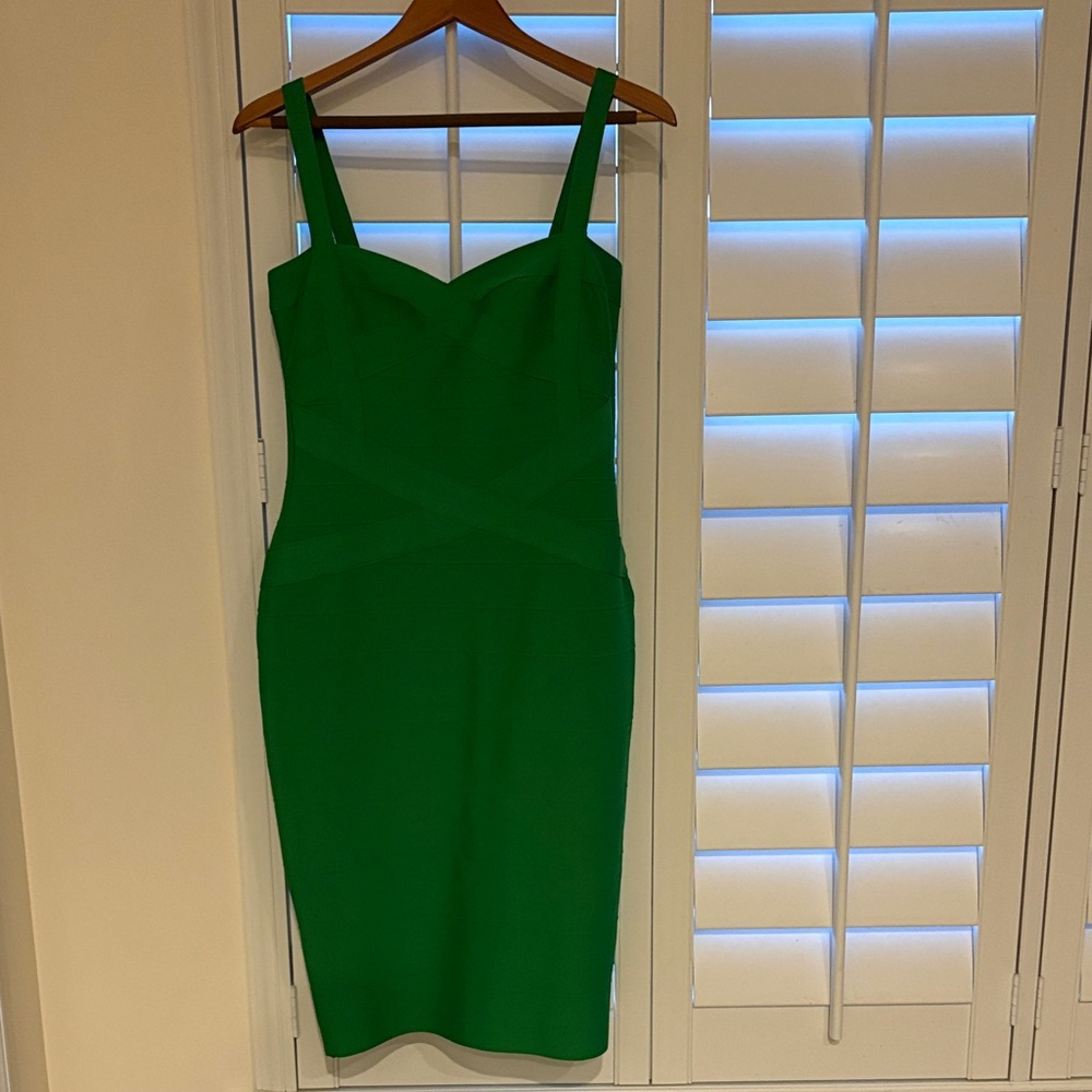 SHEIN Vibrant Green Midi Dress